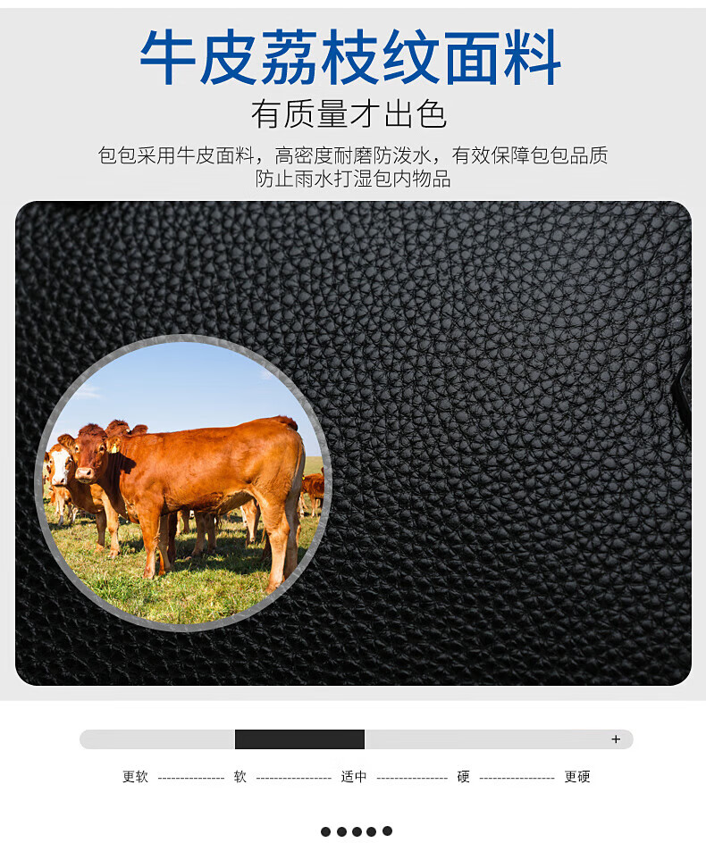 斯莫尔 横款公文包 男士真皮手提包 电脑包 档案袋 文件袋 SL-1902 黑色