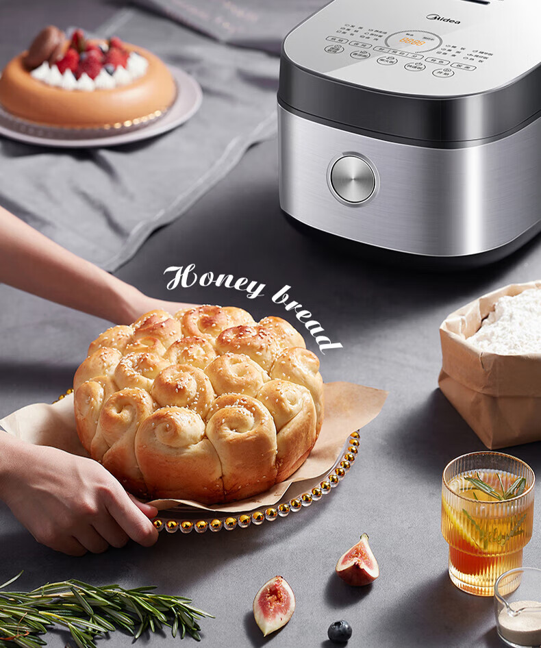 美的（Midea）智能电饭煲电饭锅家用4L聚能釜烘焙卤炖多功能蒸米饭锅FB40Q1-513J