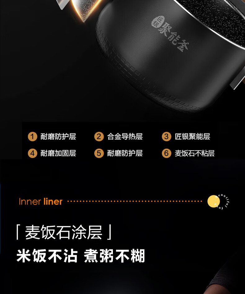 美的（Midea）智能电饭煲电饭锅家用4L聚能釜烘焙卤炖多功能蒸米饭锅FB40Q1-513J
