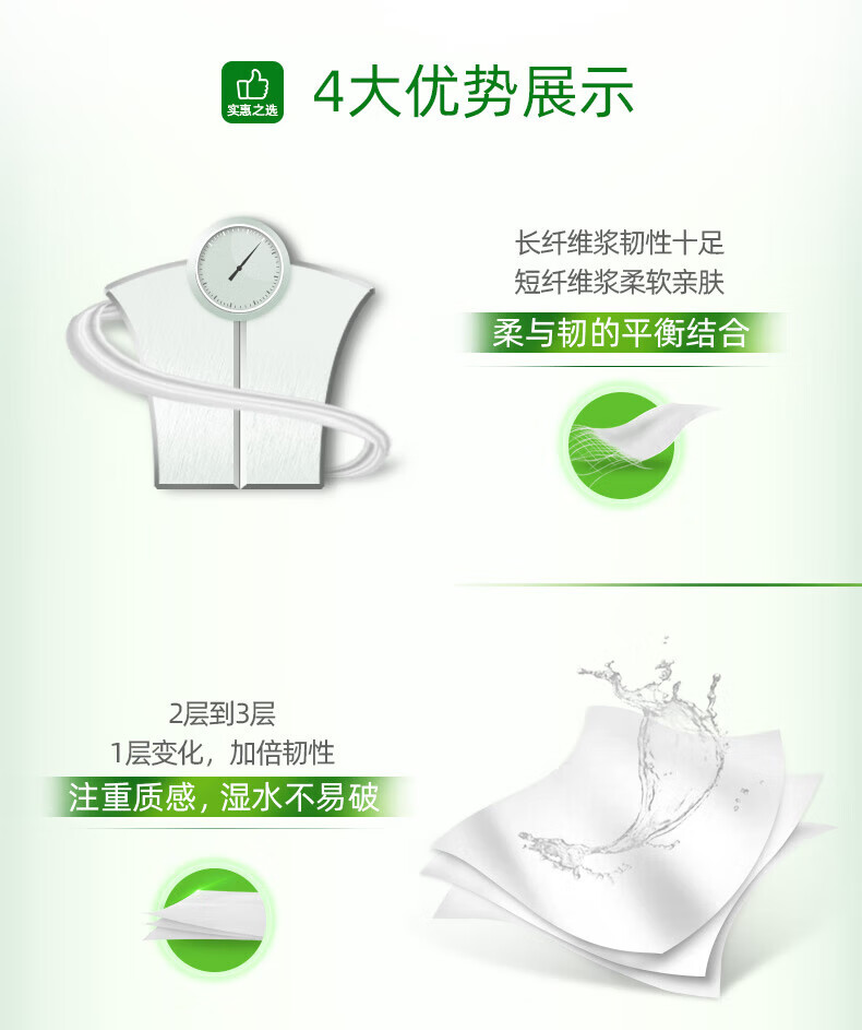 心相印抽纸茶语丝享真S码3层120抽*20包整箱装