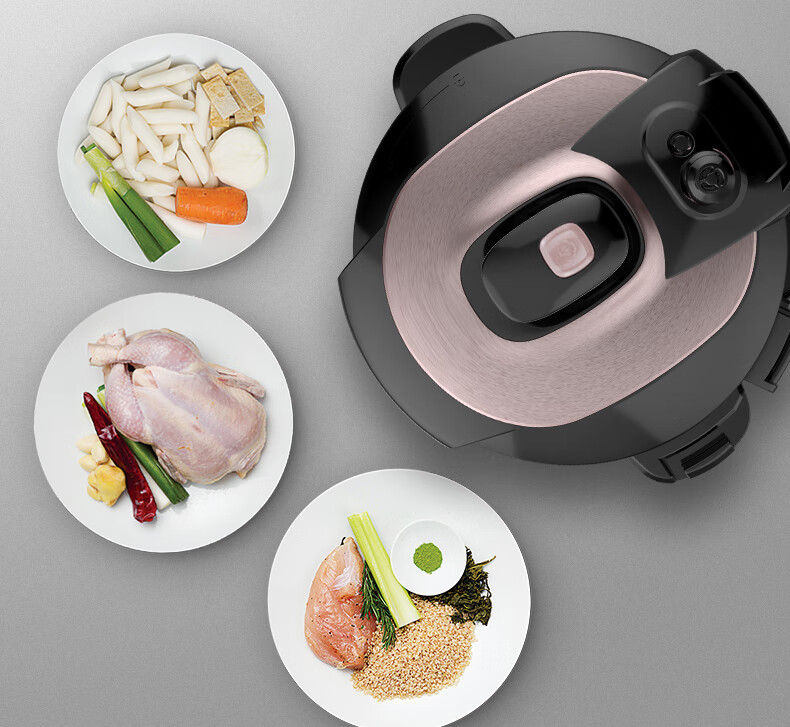 美的（Midea）电压力锅 高压锅 家用5L大容量多功能智能压力锅电饭煲 高压电饭锅 双胆5L-YL50Simple101