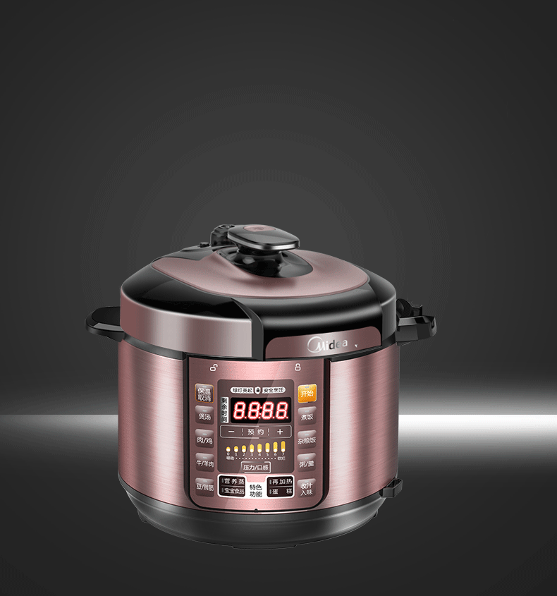 美的（Midea）电压力锅 高压锅 家用5L大容量多功能智能压力锅电饭煲 高压电饭锅 双胆5L-YL50Simple101
