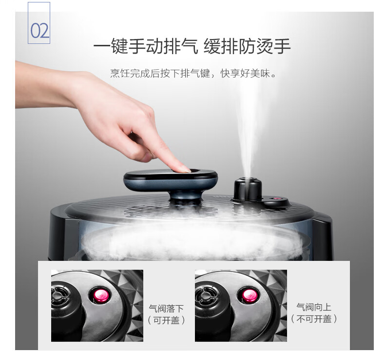 美的（Midea）电压力锅双胆家用智能预约电高压饭煲4-8人电饭锅 MY-YL50Simple107