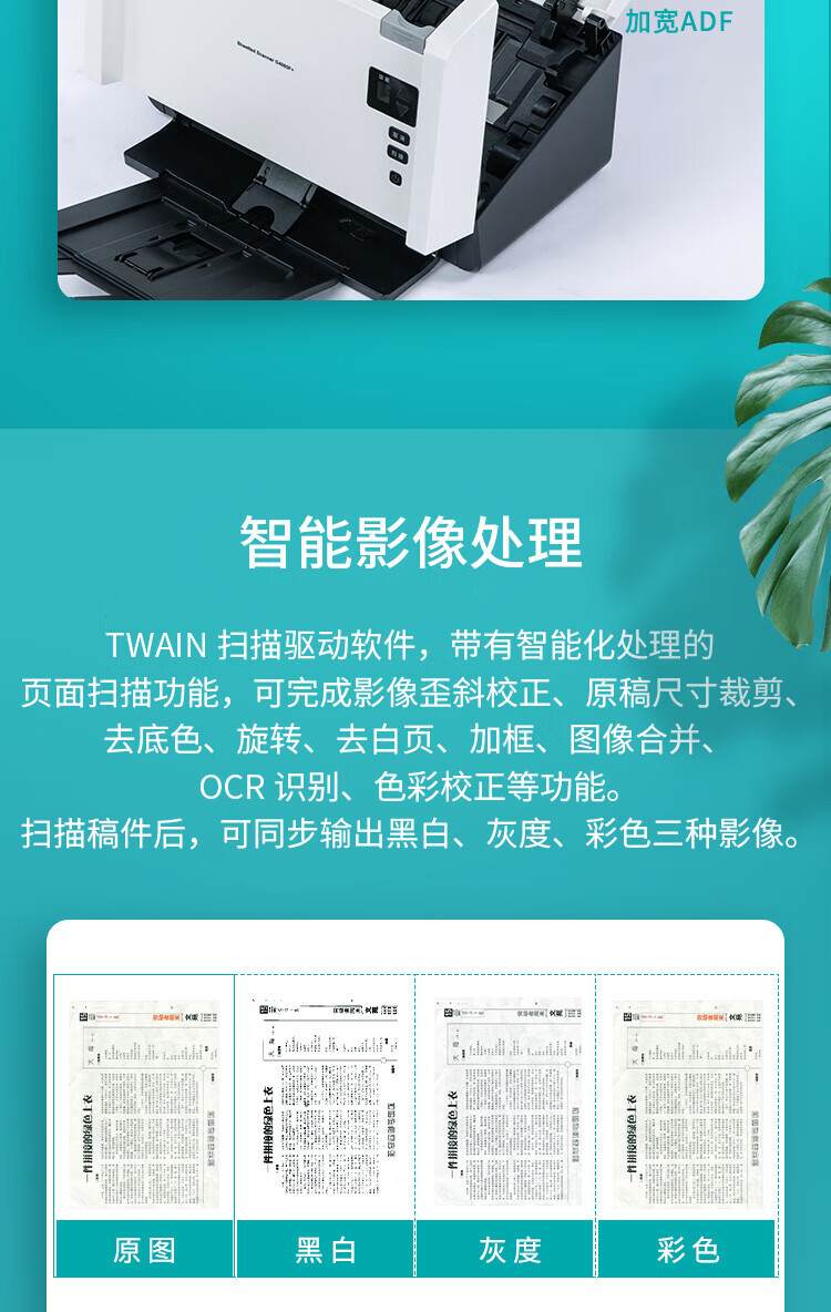 立思辰（LANXUM）自动进纸、自动双面扫描仪G4060F+ A4幅面、彩色馈纸式扫描仪