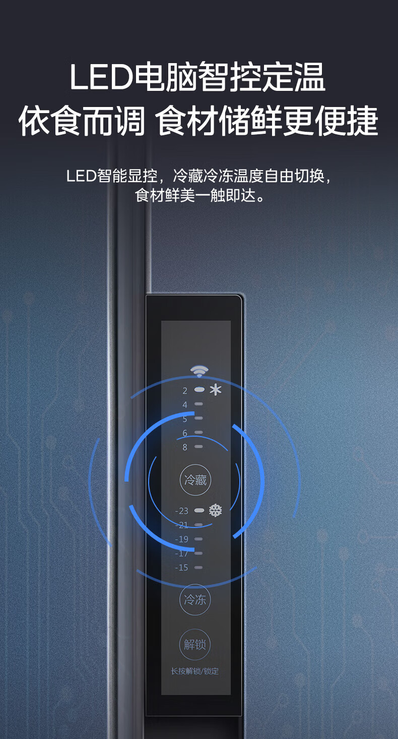 美的（Midea）606升一级能效双变频对开双开门家用电冰箱超薄大容量净味风冷无霜BCD-606WKPZM(E)