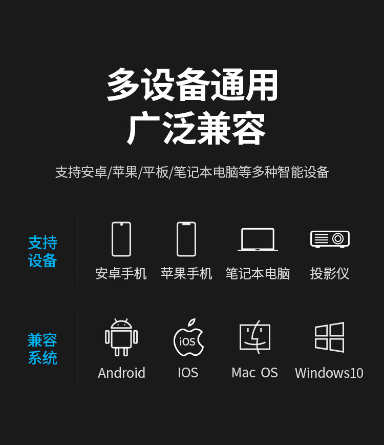 绿联（UGREEN）CM242 手机无线投屏器 4K高清HDMI音视频同屏传输器 适用手机电脑接电视显示器投影仪线 10944