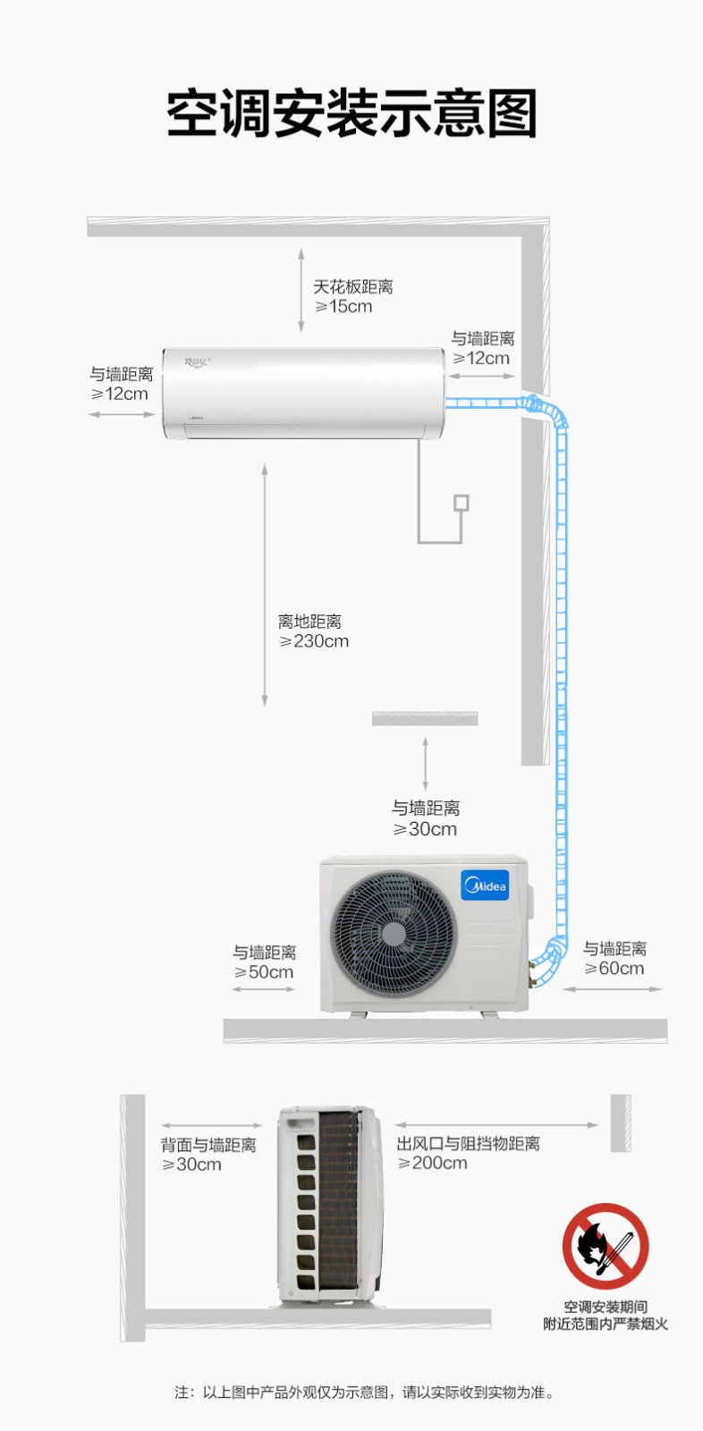 Midea美的1.5匹 冷静星 新三级能效 变频冷暖 壁挂式空调挂机 智能自清洁 KFR-35GW/BDN8Y-PH400(3)A