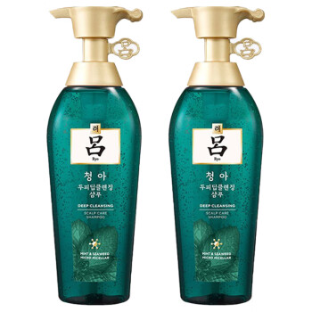 吕舒盈清润净澈控油洗发水套装（洗发水400ml*2) （绿吕）