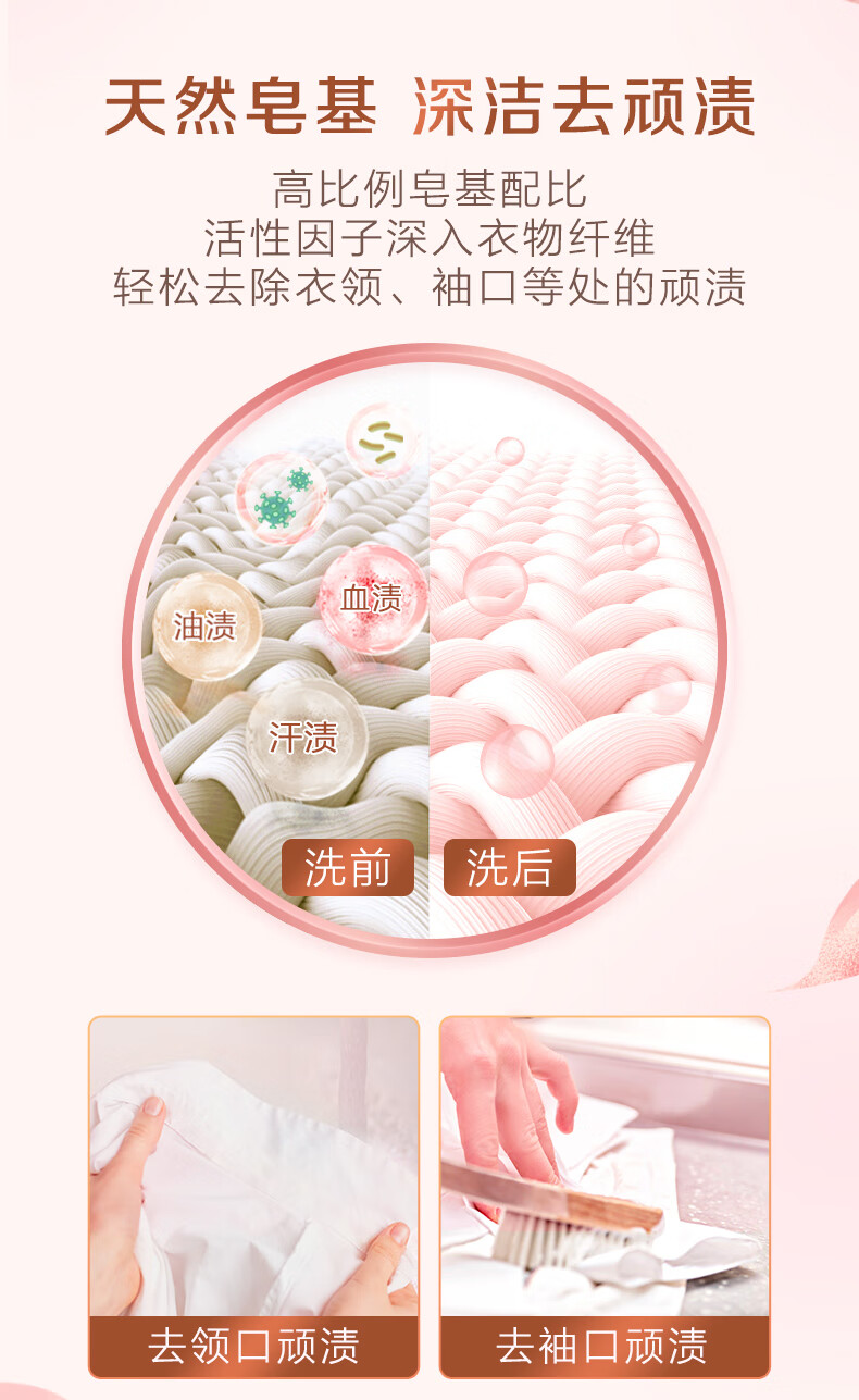 立白内衣适用祛味留香 温和不伤手 大师香氛天然洗衣皂180g*2块