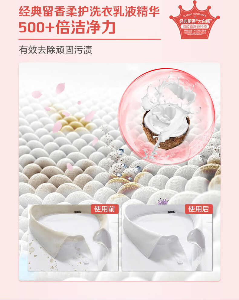 蔬果园（SUKGARDEN）珞珈樱花经典留香洗衣乳液+雪绒松内衣洗+白盾凝珠（联名款组合）