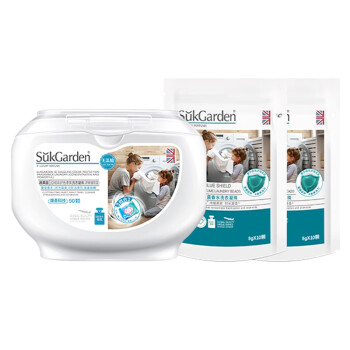 蔬果园（SUKGARDEN）洗衣凝珠3D浓缩强效型50颗*1盒+蓝风铃10颗*2（袋装）