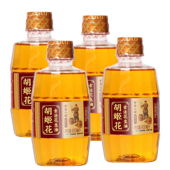 胡姬花 古法小榨花生油400ml*4