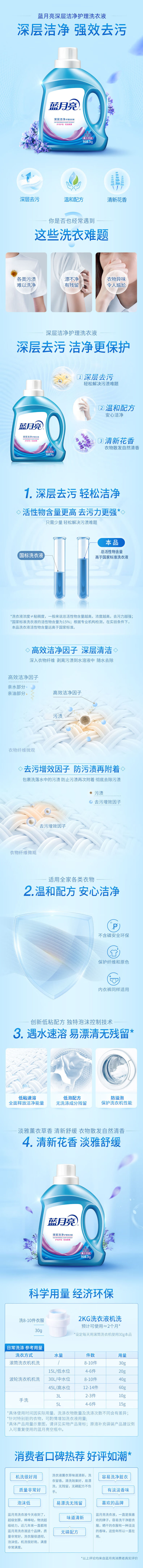 蓝月亮洗衣液组合洁净薰2kg+洁净薰1kg瓶装+洁净薰1kg袋装+手洗500g*2