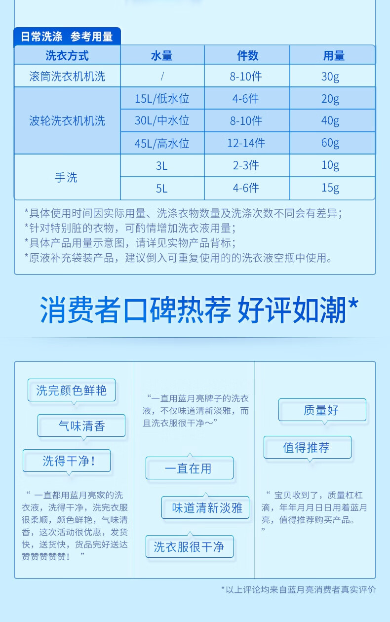 蓝月亮洗衣液组合薰亮白1KG+薰亮白袋500G×3