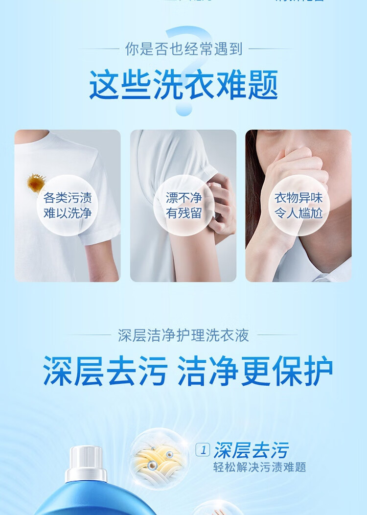 蓝月亮洗衣液组合 洁净薰3KG+洁净薰2KG+洁净薰1KG