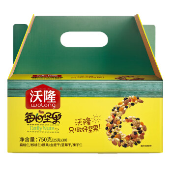 沃隆 休闲零食 炒货办公室小吃 每日坚果B成人款750g 25g*30袋