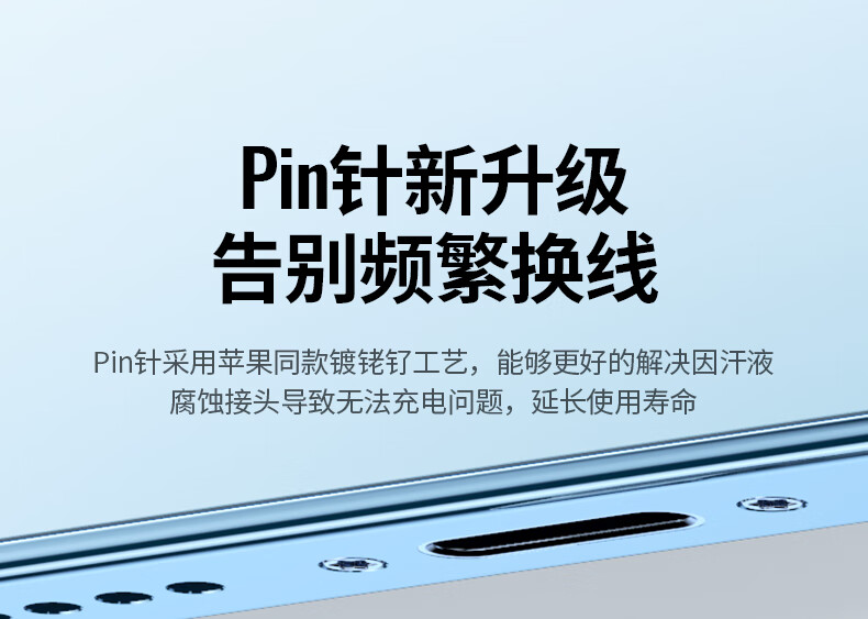 绿联（UGREEN）Type-C转lightning转换线 苹果PD快充数据线 MFi认证Type-C通用iPhone手机 US171 0.5米 60747