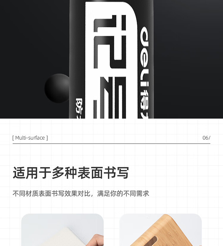 得力（deli）大头/大双头记号笔 粗 防水快干 马克笔 速干防水型大头仓库用红色记号笔 40支【6881】装