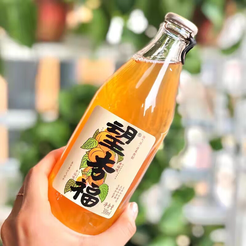 好望水泡水果汁饮料 望杏福 300ml*6瓶/箱