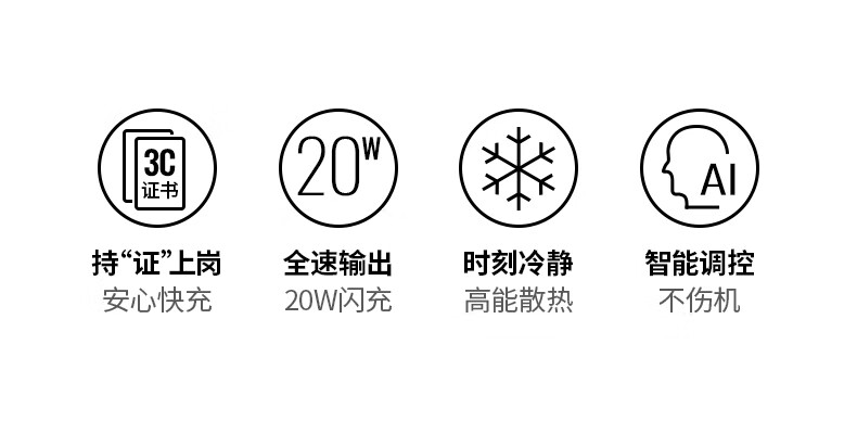 绿联（UGREEN）苹果充电器套装 PD20W快充头+MFi认证数据线 适用iPhone14手机 iPhone充电器60967