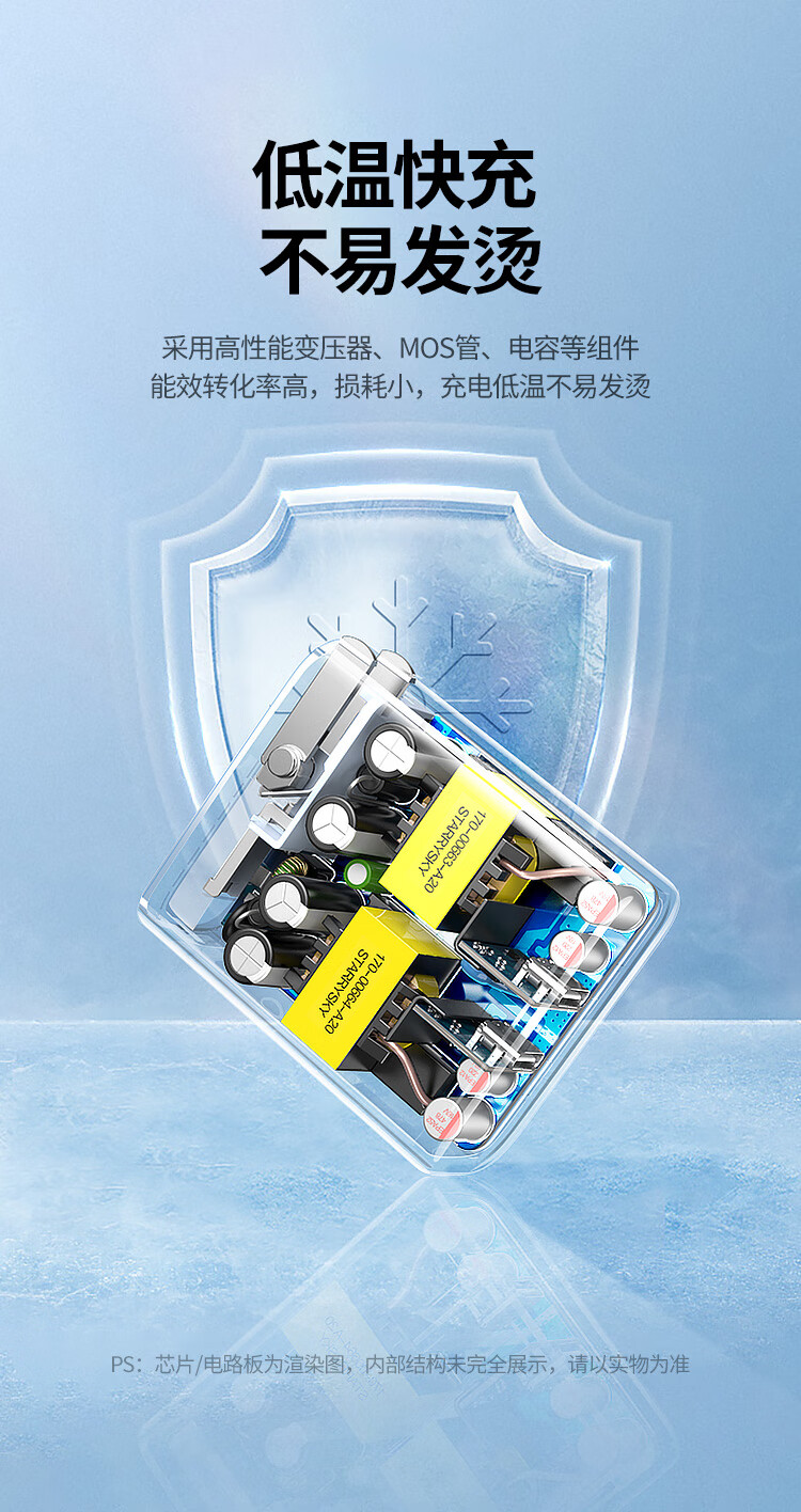绿联（UGREEN）苹果充电器40W快充头多口充电头Type-C数据线插头PD20W通用苹果 60513