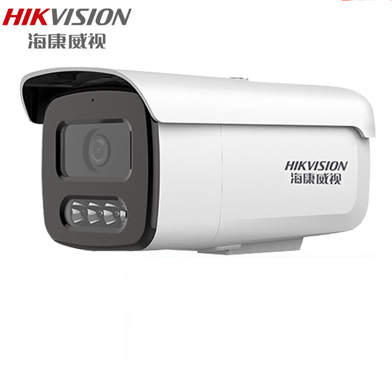 海康威视 HIKVISION 监控摄像头室内外警戒对讲 400万高清全彩夜视POE网络 400万POE版DS-2CD3T46WDA4-L 6MM