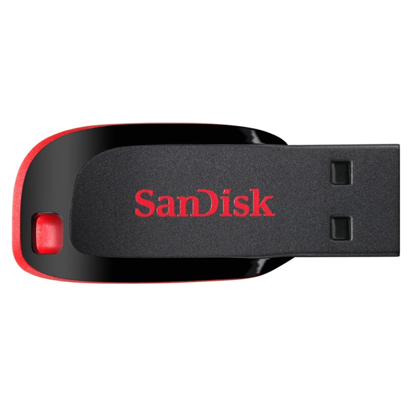 闪迪（SanDisk）16GB USB2.0 U盘 CZ50酷刃 黑红色 时尚设计 安全加密软件