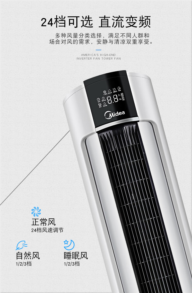 美的（Midea）  ACA12XCR空调扇冷风扇冷风机美的空调扇制冷风扇家用冷风扇空调冷气机塔式
