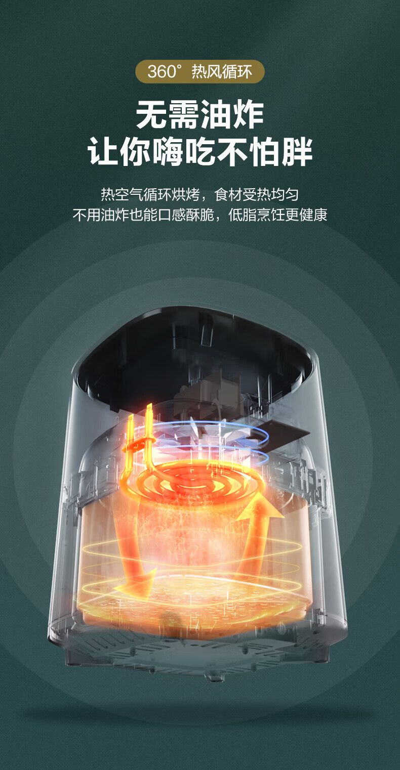 海尔（Haier）空气炸锅触摸式显示屏大容量小型多功能无油全自动炸锅薯HA-M28E
