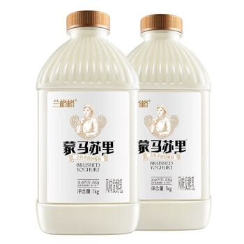 兰格格 蒙古低温蒙马苏里风味酸奶1kg*2瓶