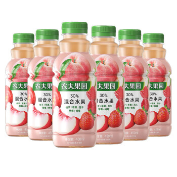 农夫山泉 饮料农夫果园30%混合果蔬汁 桃子 口味450ml*15 整箱装