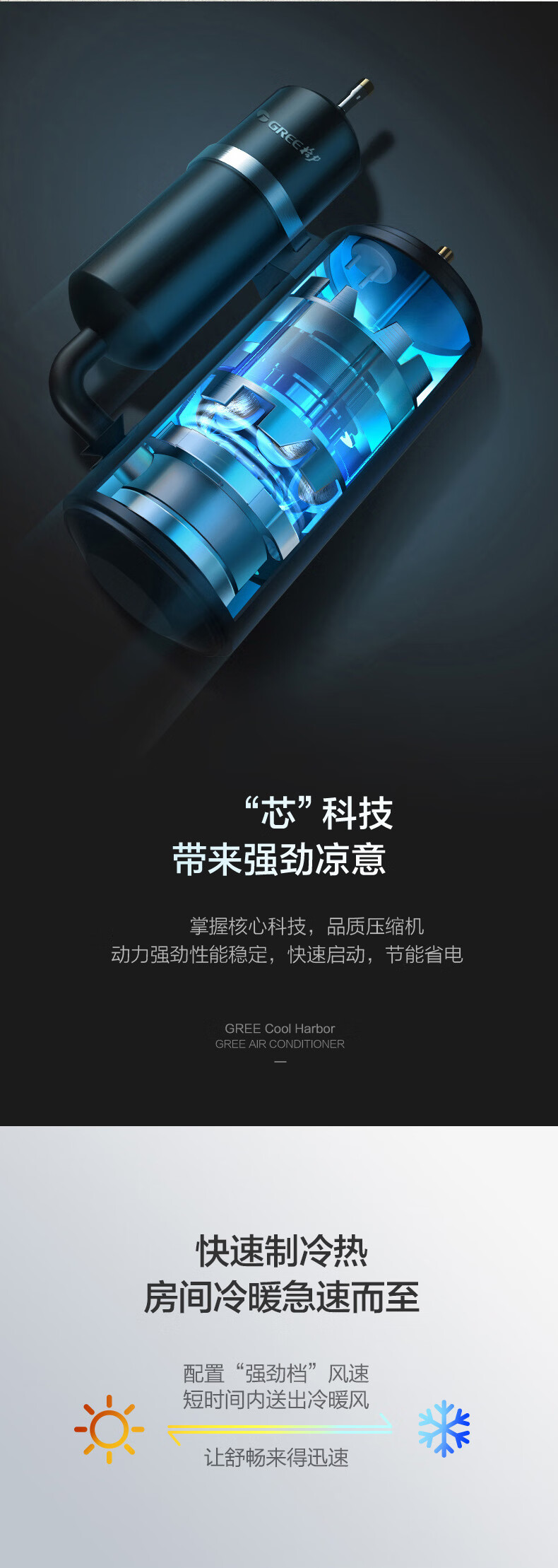格力（GREE）清凉风变频柜机空调 冷暖2匹二级能效 KFR-50LW/(50536)FNhAc-B2JY01