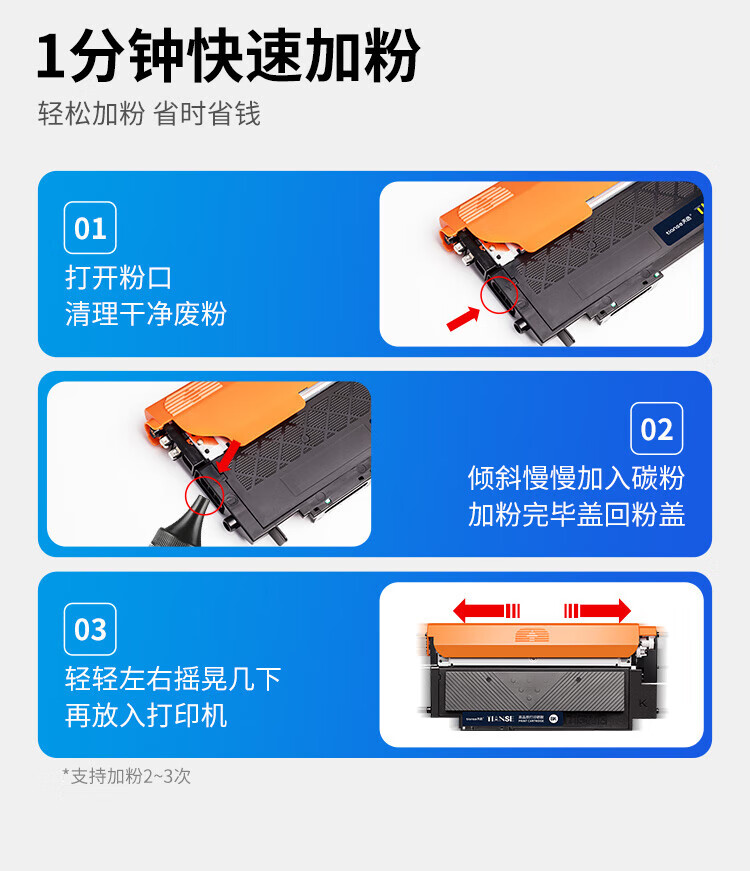 天色（TIANSE）W2080A硒鼓适用HP 179FNW/150NM/150A/150W粉盒【1500页】黑色 标准容量
