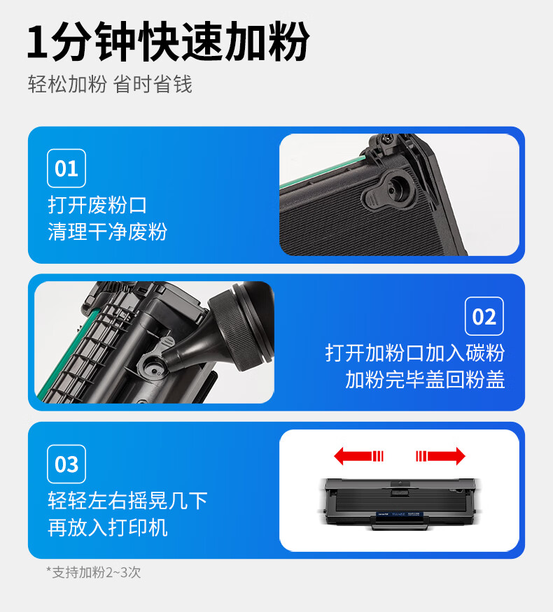 天色（TIANSE）W1107A硒鼓适用惠普hp 135a/135w/137fnw/106a /107a 墨粉【1500页】 易加粉