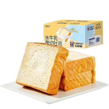卡尔顿（Calleton） 水牛乳厚切吐司 零食点心小吃整箱营养学生早餐 460g