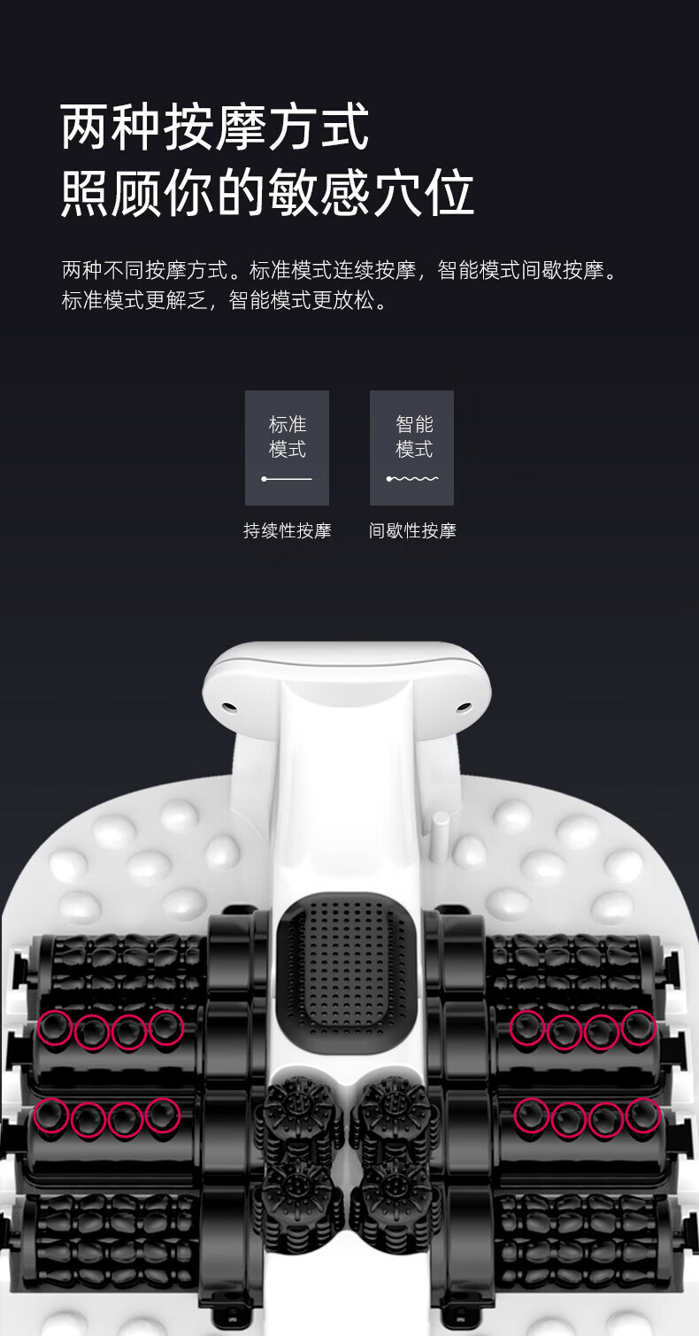 蓓慈（Beici）足浴盆 （黑白）全自动足浴盆 泡脚桶 电动指压按摩 洗脚盆 恒温加热家用 BZ517B
