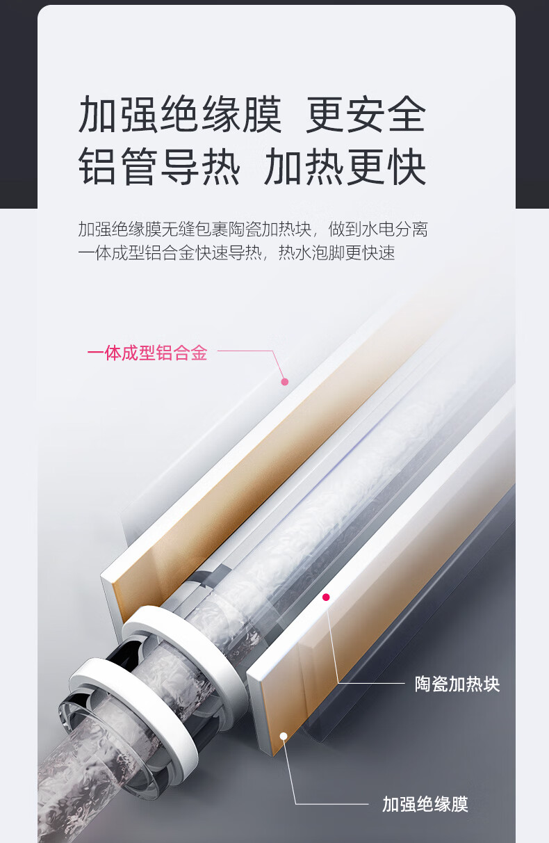 蓓慈（Beici）足浴盆 （黑白）全自动足浴盆 泡脚桶 电动指压按摩 洗脚盆 恒温加热家用 BZ517B