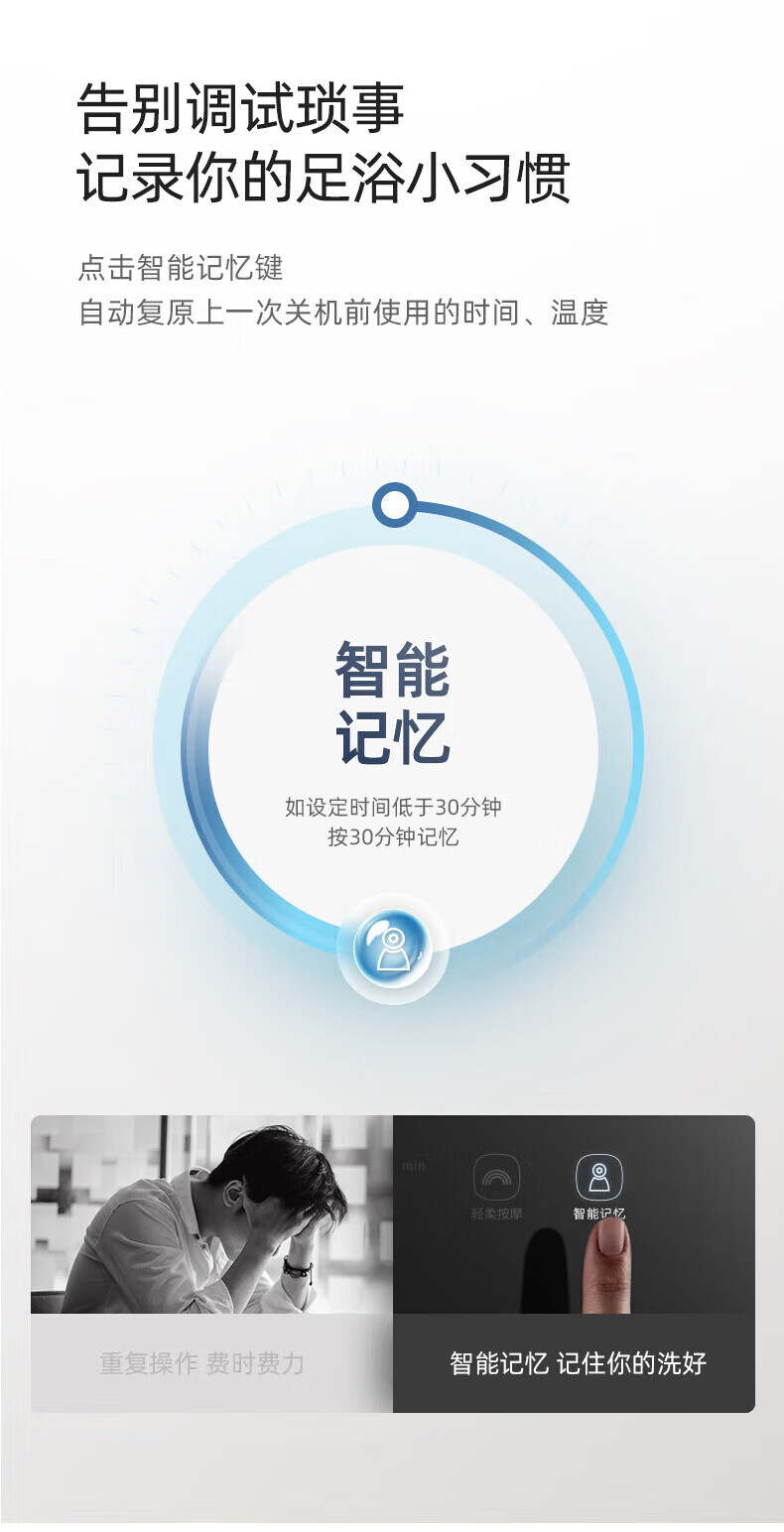 蓓慈（Beici）10L 全自动足浴盆泡脚桶电动加热按摩洗脚盆恒温变频 D02
