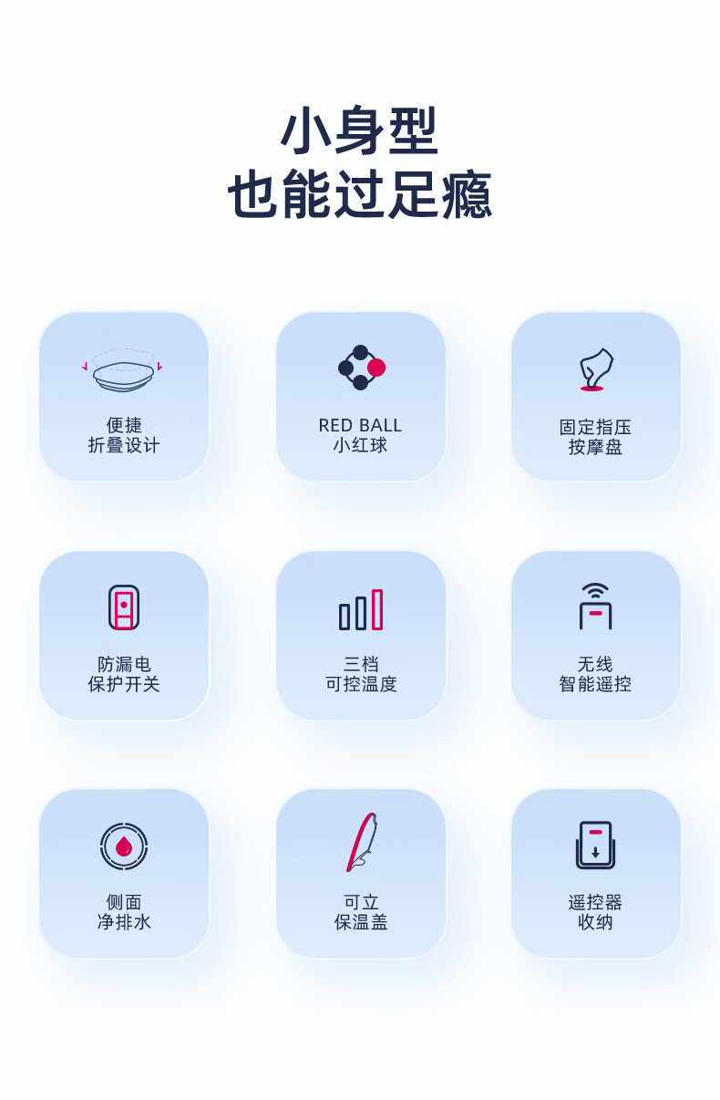 蓓慈（Beici）足浴盆 （白色）折叠全自动足浴盆 按摩恒温 易收纳 (电动按摩+折叠收纳+漏保开关) BZ312C1