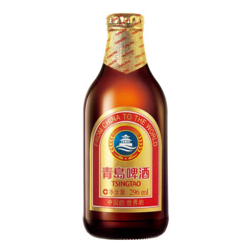 青岛啤酒（TSINGTAO）11度296ml*24棕金箱啤
