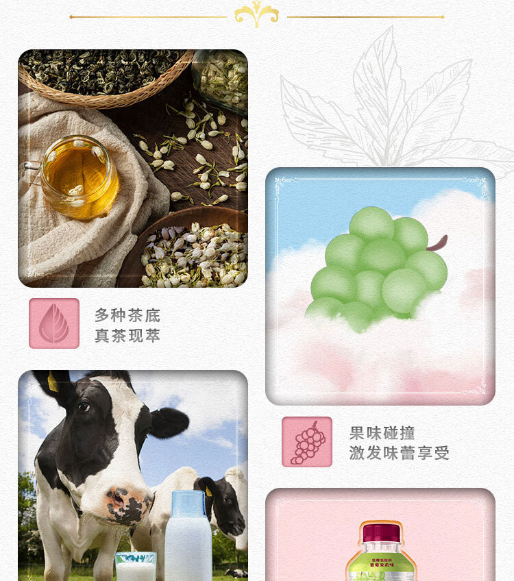 COSTA 咖世家 葡萄茉莉味 轻乳奶茶 400*15整箱装