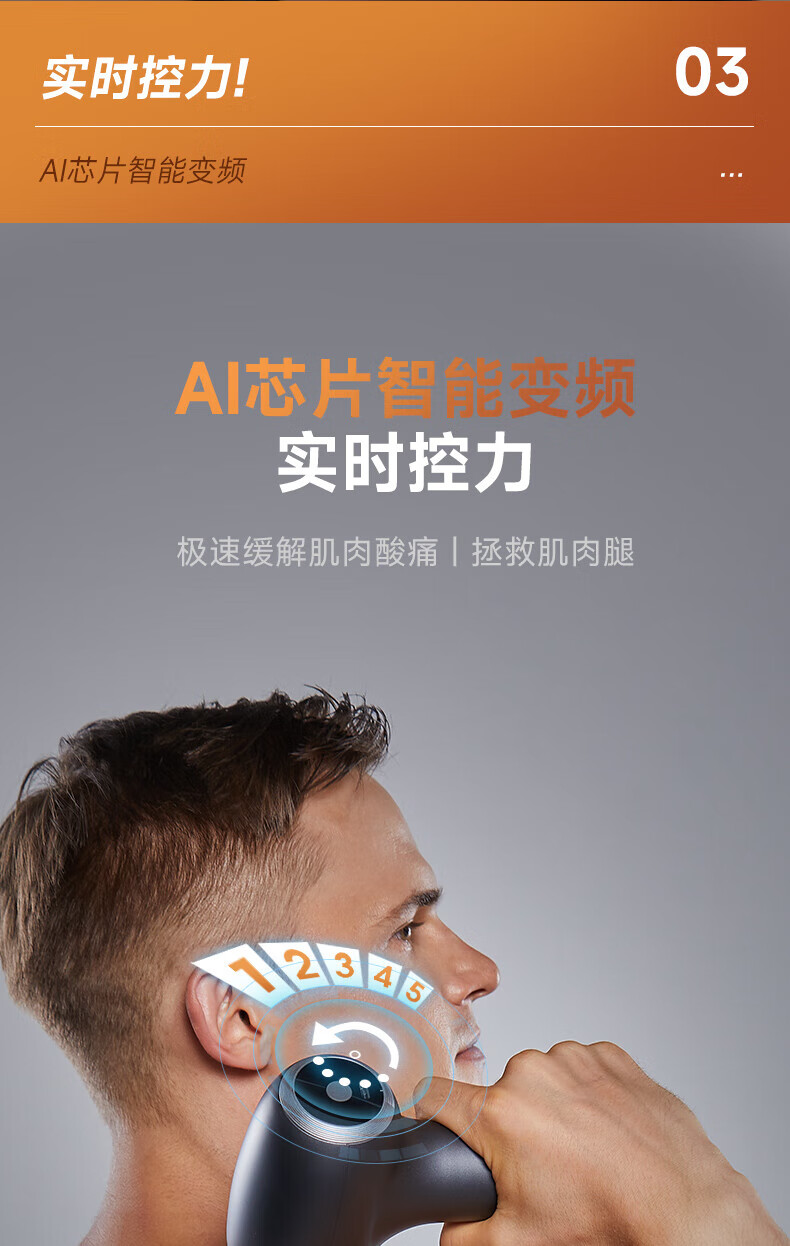 云康宝（Yolanda）专业级筋膜枪按摩器肌肉按摩仪健康监测放松健身器材长续航低噪动力足CM40A