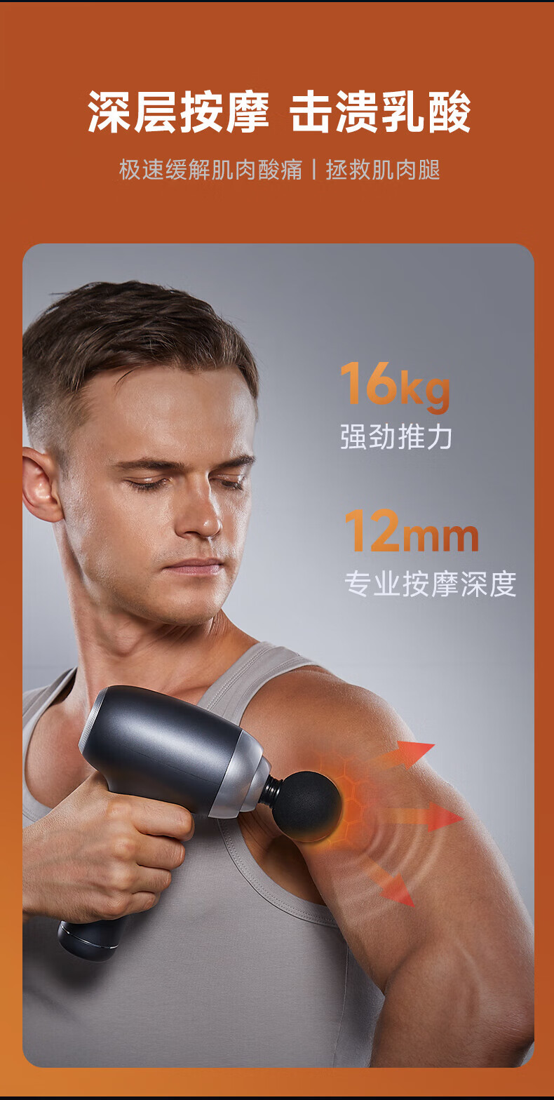 云康宝（Yolanda）专业级筋膜枪按摩器肌肉按摩仪健康监测放松健身器材长续航低噪动力足CM40A