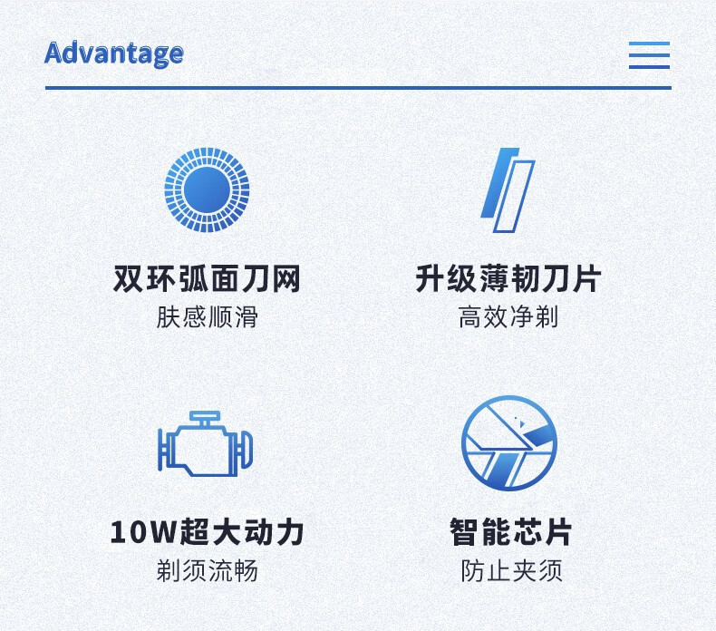 超人（SID） 全身水洗10W功率电动剃须刀快充男士刮胡刀带鬓角器 RS385