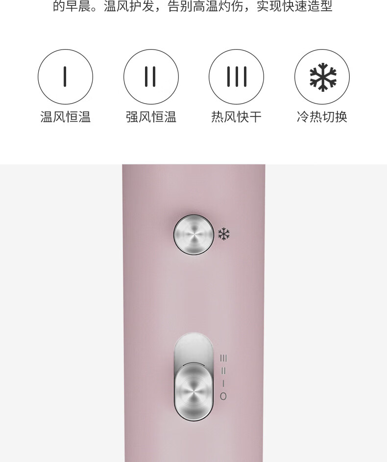 超人（SID） 电吹风冷热风发廊理发店学生宿舍负离子吹风筒 1600W 负离子 3档温度2档风速 RD1611