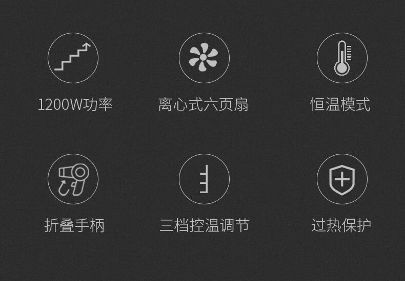 超人（SID） 吹风机宿舍用小功率女学生电吹风可折叠家用大风量小型迷你便携1200W吹风筒 RD1210