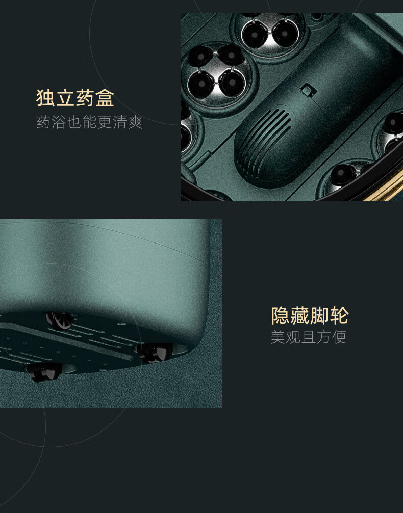 凯诗捷（KASJ）泡脚桶泡脚盆全自动按摩洗脚盆足浴盆加热足浴桶电动洗脚桶足疗盆 Z202 翡翠恋人