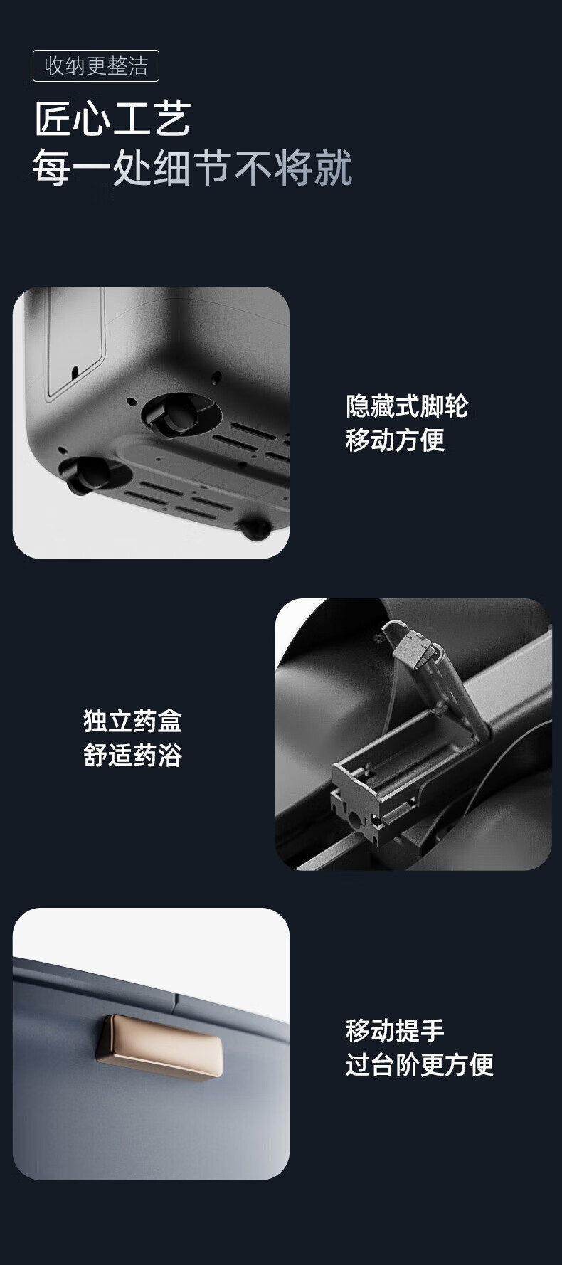 凯诗捷（KASJ）泡脚桶足浴洗脚盆全自动气囊按摩恒温加热洗脚桶足疗盆 K2灰