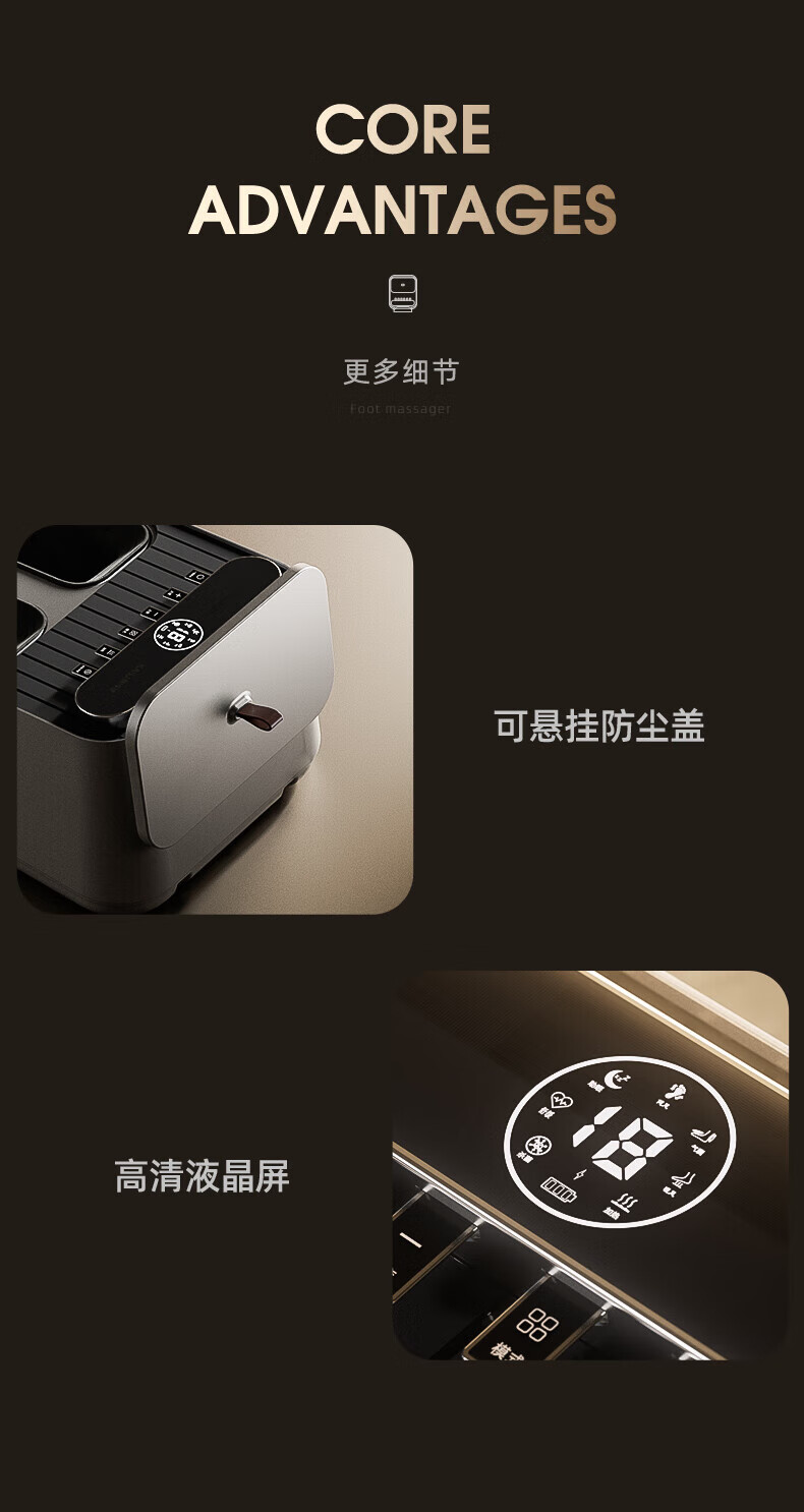 凯诗捷（KASJ）足疗机足部足底按摩器腿部脚部脚底按摩仪自动气囊 Z5 尊享充电版星驰灰