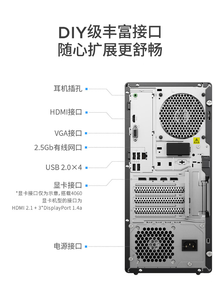 联想（Lenovo）商用办公家用电脑GeekPro-17IRB i5-13400F 16G  1TSSDw11 RTX4060_8G 500W